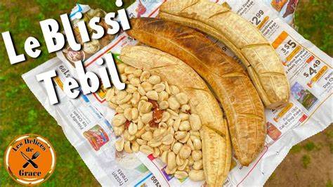 Blissi Tébil (Roasted plantain with peanuts)